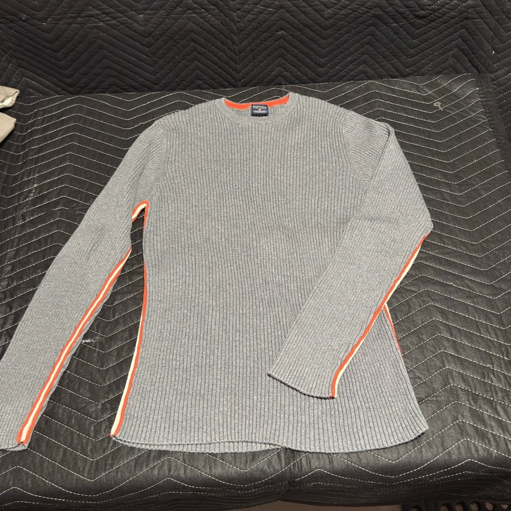 Men’s Nautica Gray Ribbed Vintage Sweater
